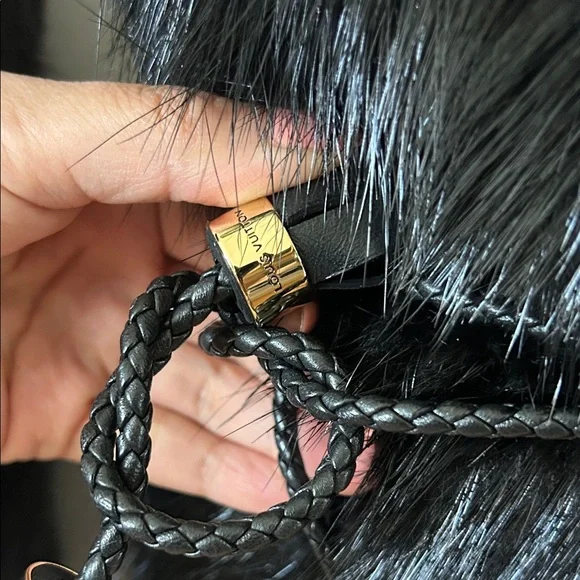 Louis Vuitton Black Beaver Fur Suede Heeled Boots - Picture 2 of 7